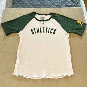 Oakland A’s Short Sleeve Henley - Youth Large